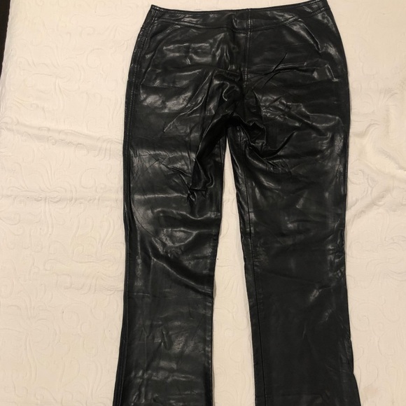 Roberta Scarpa VINTAGE faux leather jeans. Black with blue hues, buttery soft - Picture 3 of 8